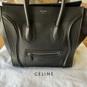 Celine Dark Leather Tote